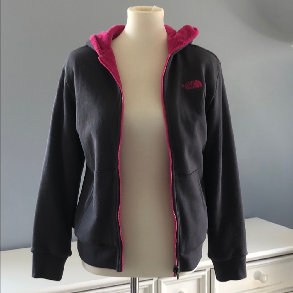 north face fleece lined reversible jacket xs